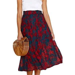 Floral Midi Skirt
